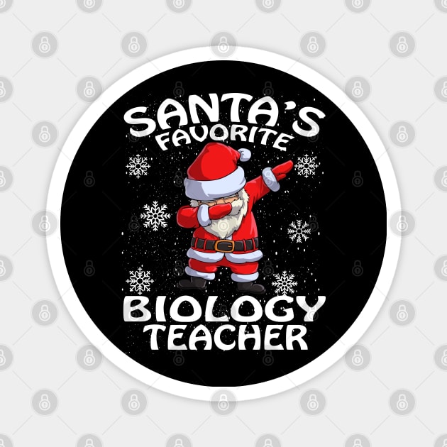 Santas Favorite Biology Teacher Christmas Magnet by intelus